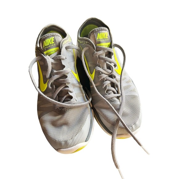 Nike Training Flex Supreme TR3 Women's Running Shoes Gray Neon Yellow Size 7.5 - Picture 2 of 7